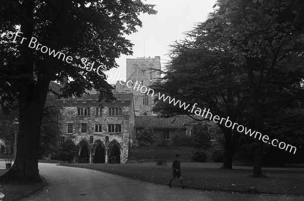 CATHEDRAL VIEW FROM S.ENTRANCE TO CLOSE (THE DEAN'S STABLES)